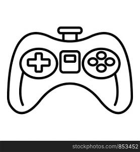 Plastic gamepad icon. Outline plastic gamepad vector icon for web design isolated on white background. Plastic gamepad icon, outline style