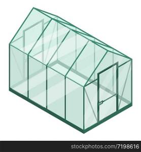 Plastic greenhouse icon. Isometric of plastic greenhouse vector icon for web design isolated on white background. Plastic greenhouse icon, isometric style