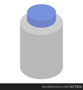 Plastic jar icon. Isometric of plastic jar vector icon for web design isolated on white background. Plastic jar icon, isometric style