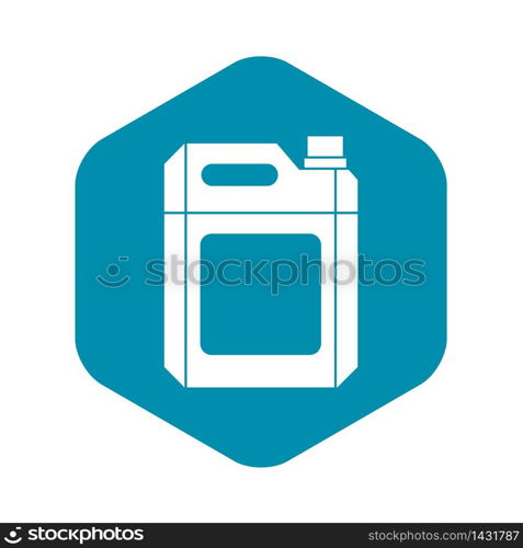 Plastic jerry can icon in simple style on a white background vector illustration. Plastic jerry can icon, simple style