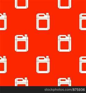 Plastic jerry can pattern repeat seamless in orange color for any design. Vector geometric illustration. Plastic jerry can pattern seamless