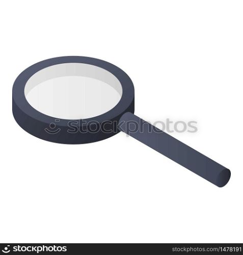 Plastic magnify glass icon. Isometric of plastic magnify glass vector icon for web design isolated on white background. Plastic magnify glass icon, isometric style