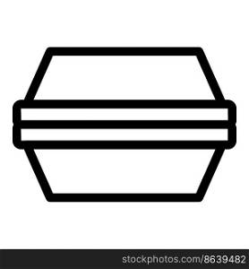 Plastic pack icon outline vector. Potato box. Package food. Plastic pack icon outline vector. Potato box