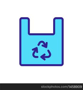plastic recycling icon vector. plastic recycling sign. color symbol illustration. plastic recycling icon vector outline illustration