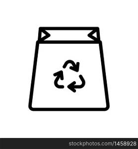 plastic recycling icon vector. plastic recycling sign. isolated contour symbol illustration. plastic recycling icon vector outline illustration
