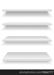 plastic shelf vector illustration isolated on white background