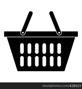 Plastic shopping basket icon. Simple illustration of plastic shopping basket vector icon for web. Plastic shopping basket icon, simple style