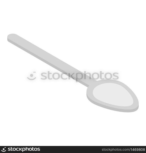 Plastic spoon icon. Isometric of plastic spoon vector icon for web design isolated on white background. Plastic spoon icon, isometric style