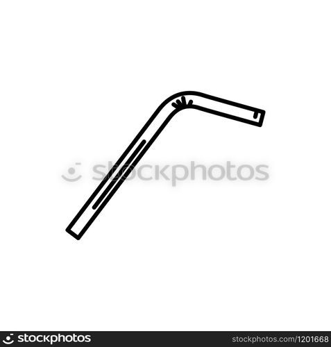 Plastic straw icon