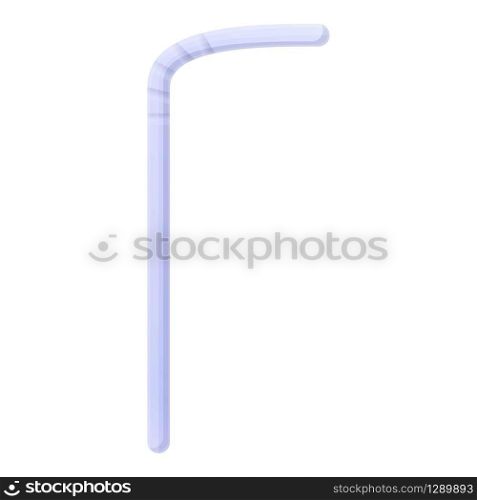 Plastic straw stick icon. Cartoon of plastic straw stick vector icon for web design isolated on white background. Plastic straw stick icon, cartoon style