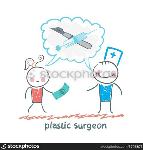 plastic surgeon says about the operation and the patient is looking at the money