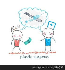 plastic surgeon says about the operation and the patient is looking at the money