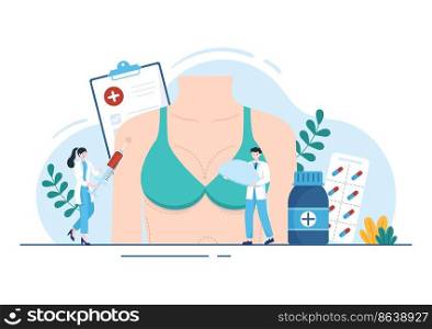 Plastic Surgery Flat Cartoon Hand Drawn Templates Illustration of Medical Surgical Operation on the Body or Face as Expected using Advanced Equipment