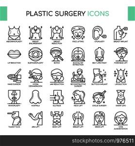 Plastic Surgery , Thin Line and Pixel Perfect Icons