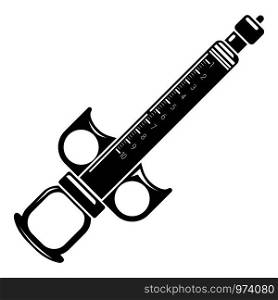 Plastic syringe icon. Simple illustration of plastic syringe vector icon for web. Plastic syringe icon, simple style