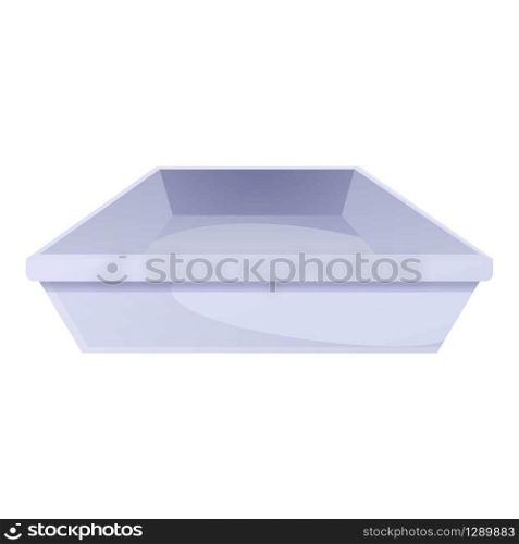 Plastic tableware icon. Cartoon of plastic tableware vector icon for web design isolated on white background. Plastic tableware icon, cartoon style