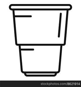 Plastic to go cup icon outline vector. Eco recycle. Ocean waste. Plastic to go cup icon outline vector. Eco recycle