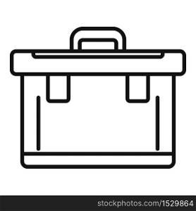 Plastic tool box icon. Outline plastic tool box vector icon for web design isolated on white background. Plastic tool box icon, outline style