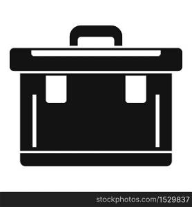 Plastic tool box icon. Simple illustration of plastic tool box vector icon for web design isolated on white background. Plastic tool box icon, simple style