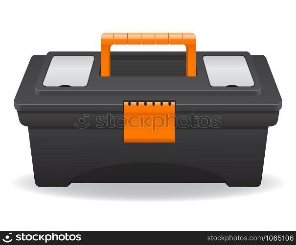 plastic tool box vector illustration isolated on white background