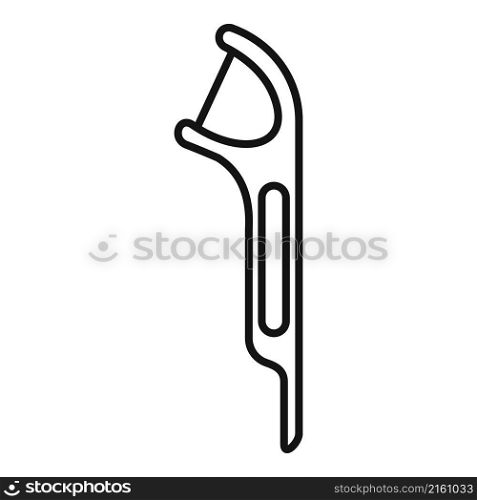 Plastic toothpick icon outline vector. Pick stick. Thin stick. Plastic toothpick icon outline vector. Pick stick