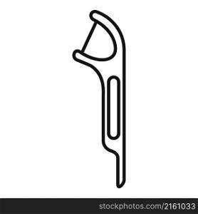 Plastic toothpick icon outline vector. Pick stick. Thin stick. Plastic toothpick icon outline vector. Pick stick