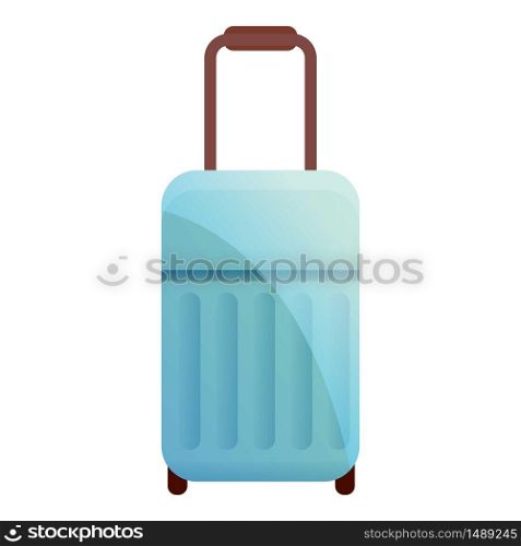 Plastic travel bag icon. Cartoon of plastic travel bag vector icon for web design isolated on white background. Plastic travel bag icon, cartoon style