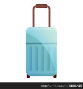 Plastic travel bag icon. Cartoon of plastic travel bag vector icon for web design isolated on white background. Plastic travel bag icon, cartoon style