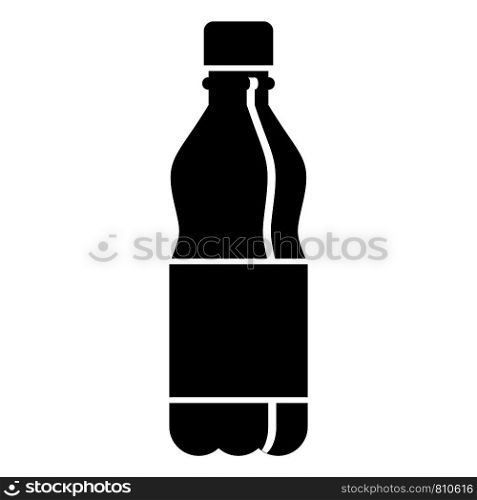 Plastic water bottle icon. Simple illustration of plastic water bottle vector icon for web design isolated on white background. Plastic water bottle icon, simple style
