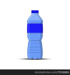plastic water bottle, simple drawing for websites and apps