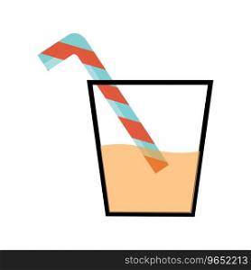 plastic water straw icon logo vector design template