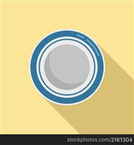 Plate icon flat vector. Dish plate. Lunch food. Plate icon flat vector. Dish plate