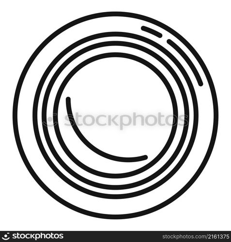 Plate icon outline vector. Dish plate. Lunch food. Plate icon outline vector. Dish plate