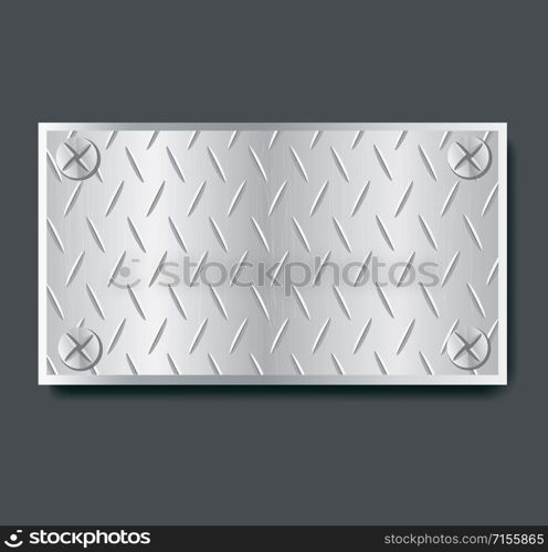 plate metal banner background vector illustration