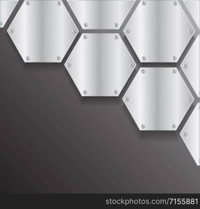 plate metal banner background vector illustration