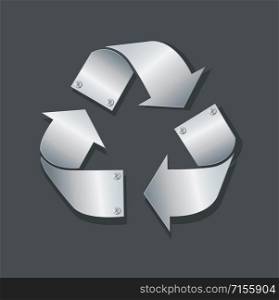 plate metal recycle icon symbol vector illustration