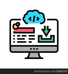 platform software color icon vector. platform software sign. isolated symbol illustration. platform software color icon vector illustration