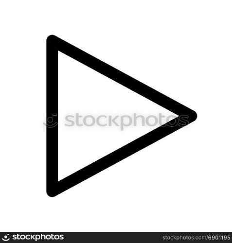 play arrow, icon on isolated background