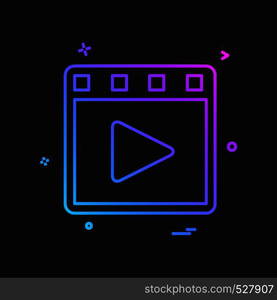 Play button icon design vector