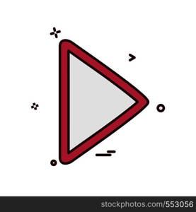 Play button icon design vector