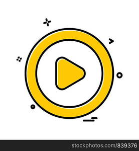 Play button icon design vector