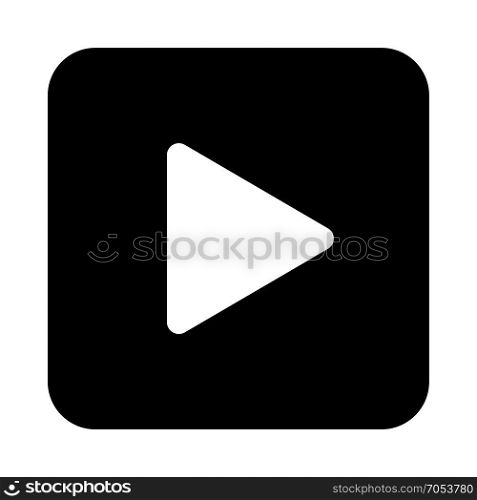 play button on isolated background
