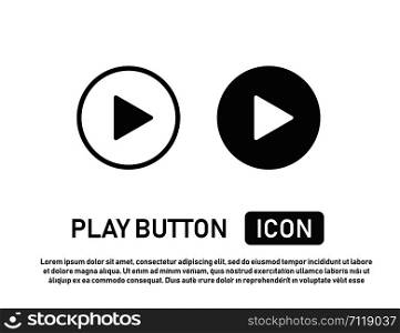 Play button vector icon isolated on white background. Multimedia graphic or interface element. EPS 10. Play button vector icon isolated on white background. Multimedia graphic or interface element.