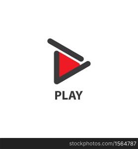 Play button Vector illustration template