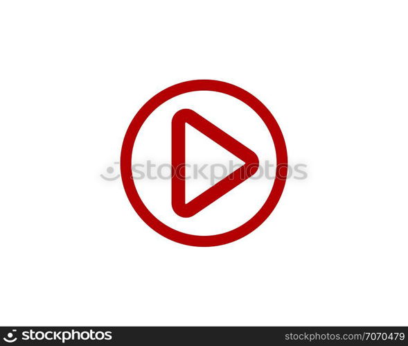 Play button vector logo media player