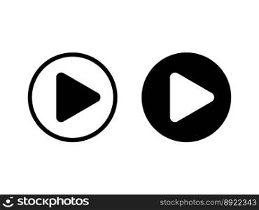 Play button video and music audio player player vector image