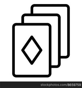 Play cards icon outline vector. Draw lottery. Prize box. Play cards icon outline vector. Draw lottery