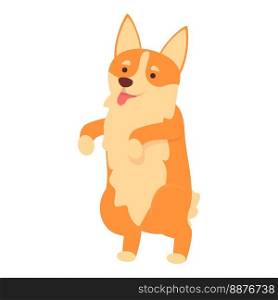 Play corgi icon cartoon vector. Cute dog. Pet doggy. Play corgi icon cartoon vector. Cute dog