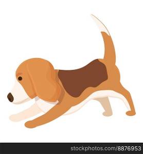Play dog icon cartoon vector. Run animal. Cute canine. Play dog icon cartoon vector. Run animal