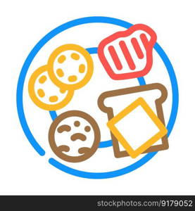 play food set toy baby color icon vector. play food set toy baby sign. isolated symbol illustration. play food set toy baby color icon vector illustration